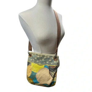 Vintage Fossil Crossbody Multicolor Bag Y2K‎ 90's Boho Patterned Bold Colorful